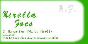 mirella focs business card
